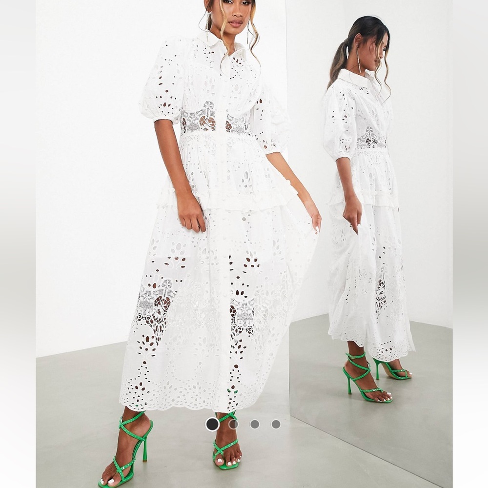 Asos white eyelet midi dress for Bridal or Baptism
